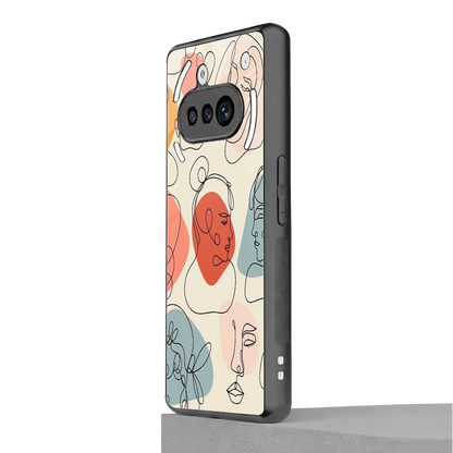 Many Faces Yellow nothing phone 3a mobile cover | shockproof glass phone case