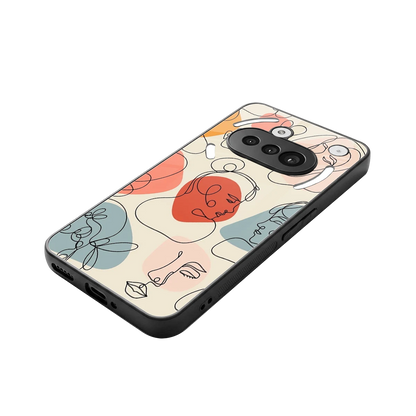 Many Faces Yellow stylish phone case for nothing phone 3a | glossy glass and slim fit
