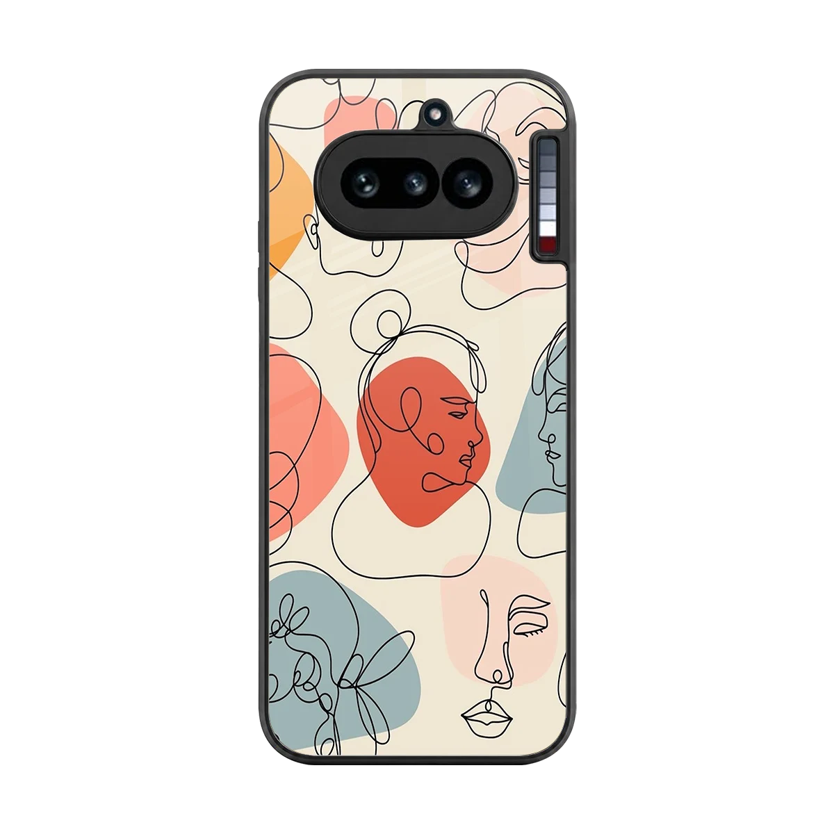 Many Faces Yellow back phone cover | glass case for nothing phone 4a