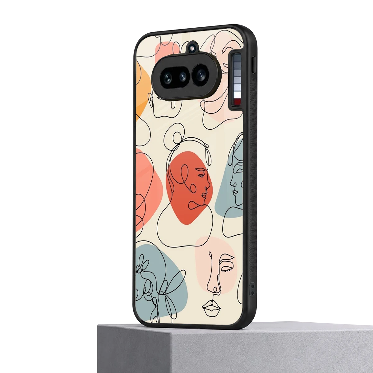 Many Faces Yellow nothing phone 4a mobile cover | shockproof glass phone case