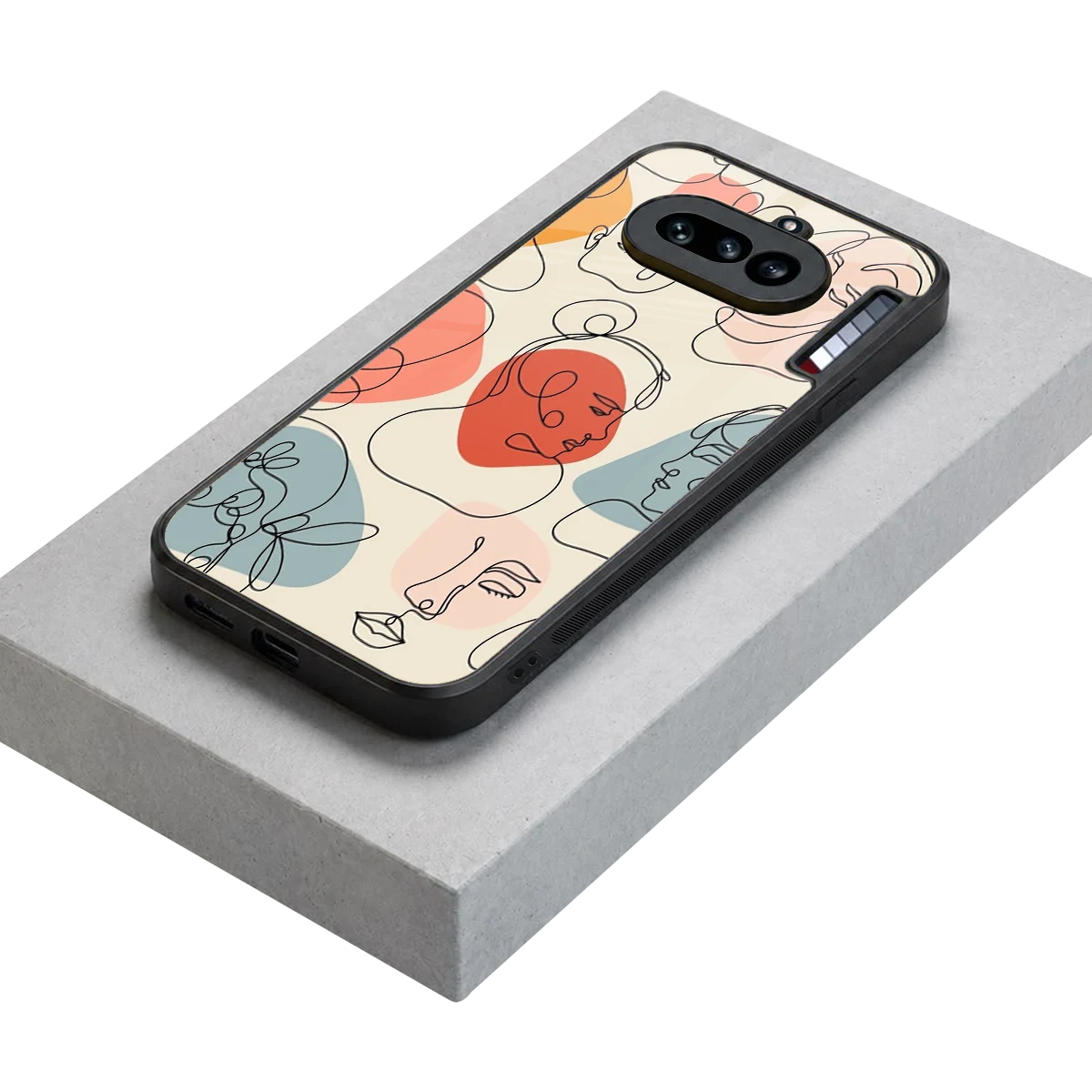 Many Faces Yellow stylish phone case for nothing phone 4a | glossy glass and slim fit