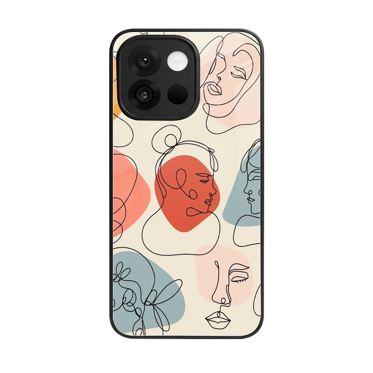 Many Faces Yellow back phone cover | glass case for oneplus 13s