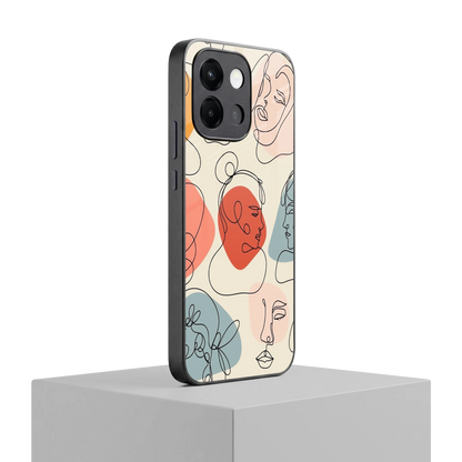 Many Faces Yellow oneplus 13s mobile cover | shockproof glass phone case