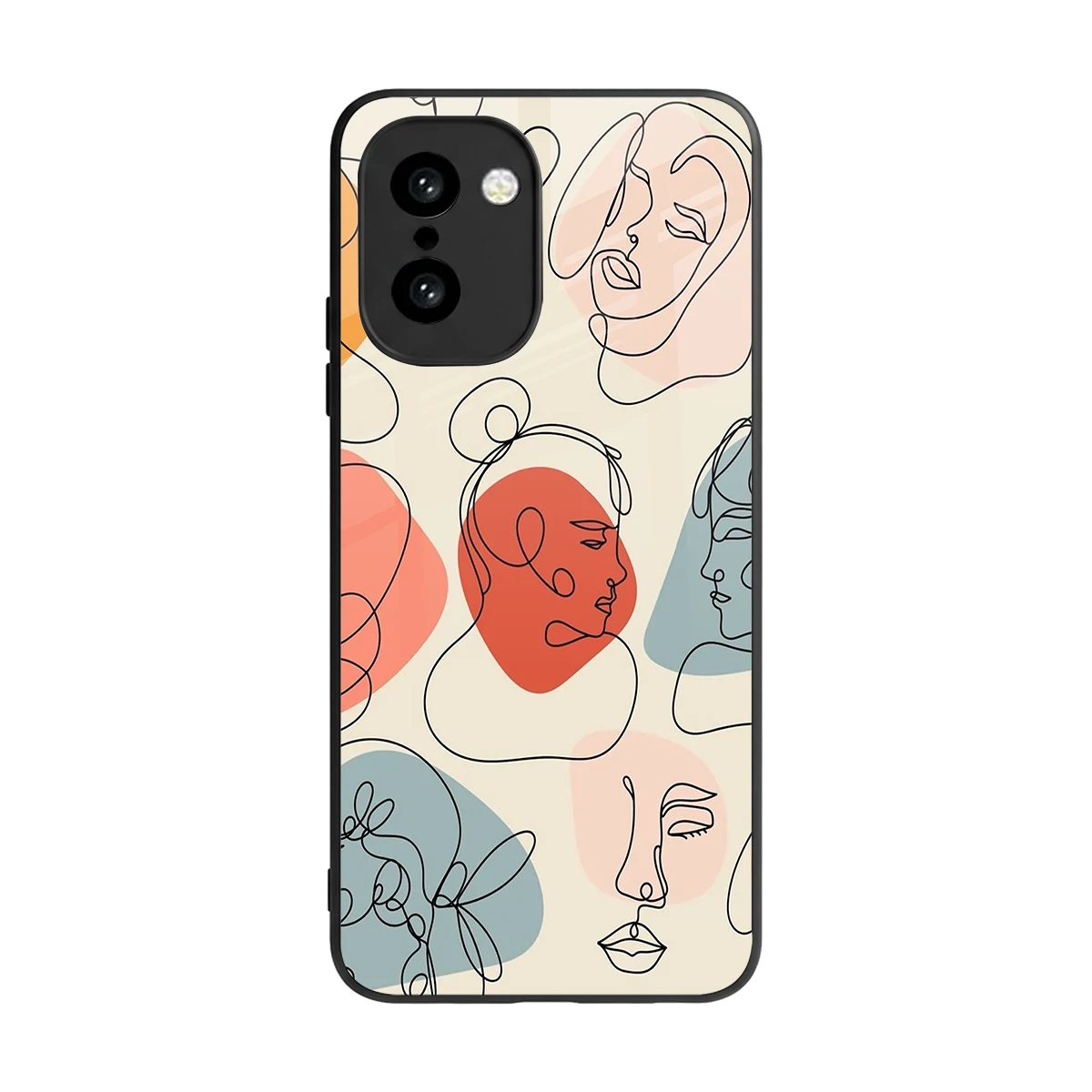 Many Faces Yellow back phone cover | glass case for oneplus 15r