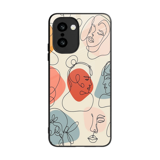 Many Faces Yellow back phone cover | glass case for oneplus 15r