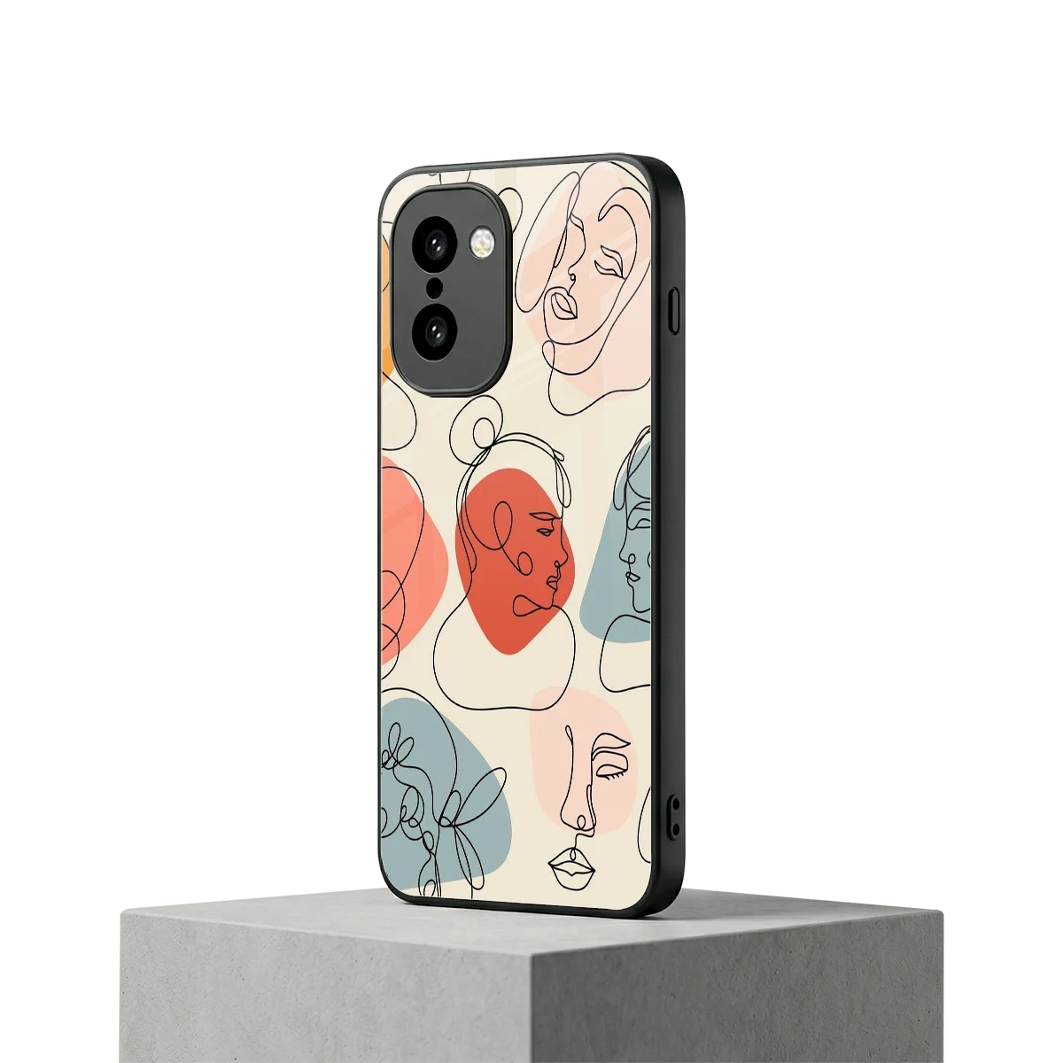 Many Faces Yellow oneplus 15r mobile cover | shockproof glass phone case