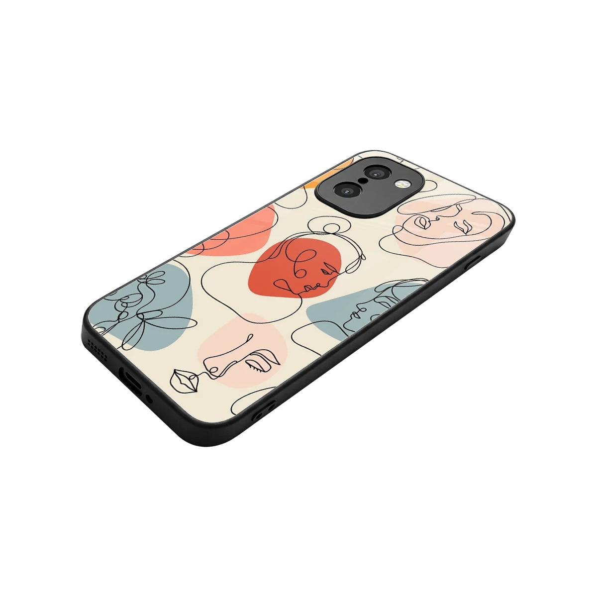 Many Faces Yellow stylish phone case for oneplus 15r | glossy glass and slim fit