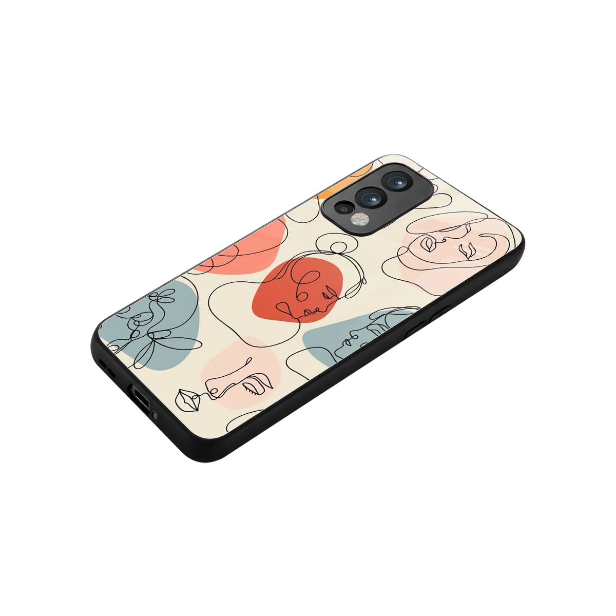 Many Faces Yellow stylish phone case for oneplus nord 2 | glossy glass and slim fit