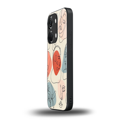 Many Faces Yellow oneplus nord 3 mobile cover | shockproof glass phone case