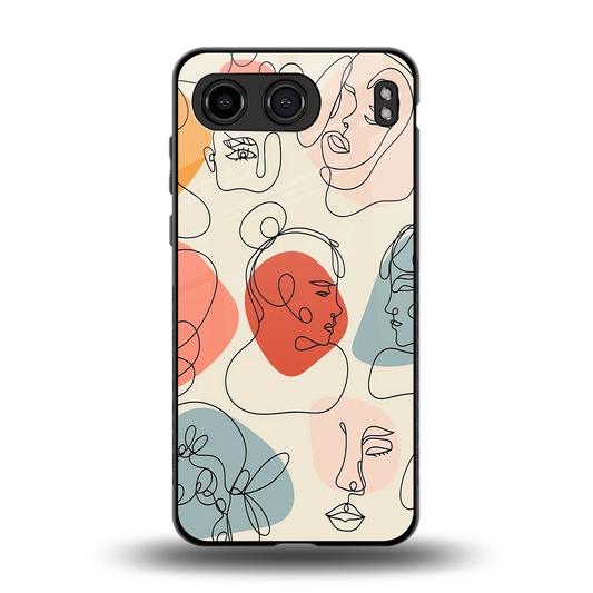 Many Faces Yellow back phone cover | glass case for oneplus nord 4