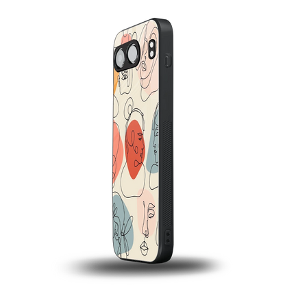 Many Faces Yellow oneplus nord 4 mobile cover | shockproof glass phone case