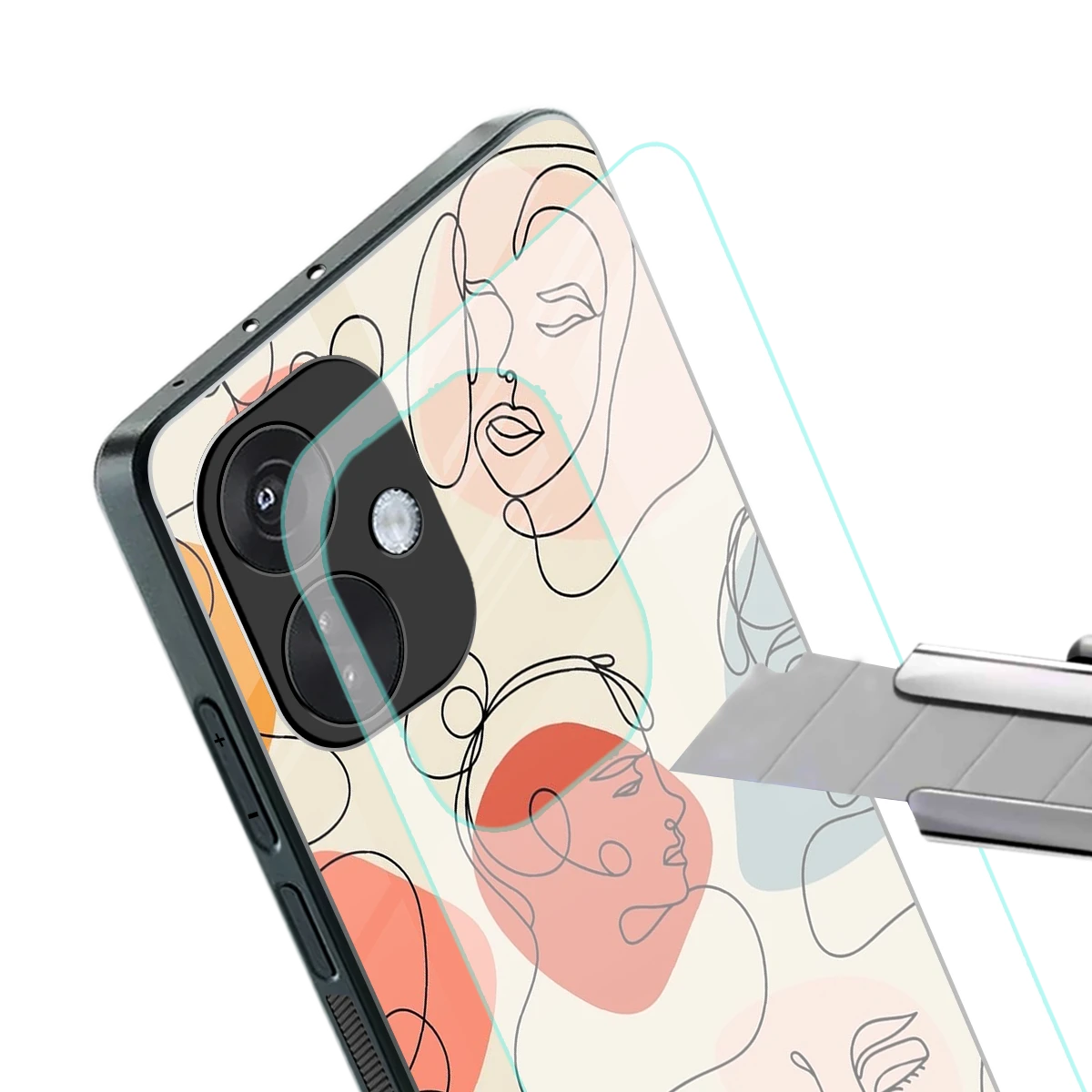 Many Faces Yellow stylish phone case for oneplus nord ce 3 | glossy glass and slim fit