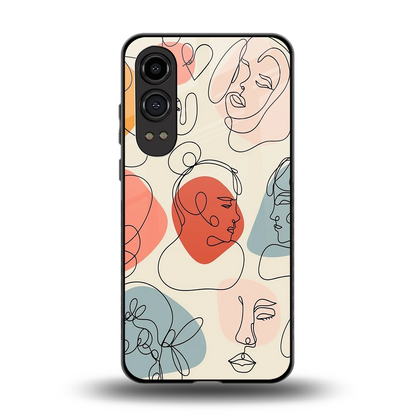 Many Faces Yellow back phone cover | glass case for oneplus nord ce 4 lite