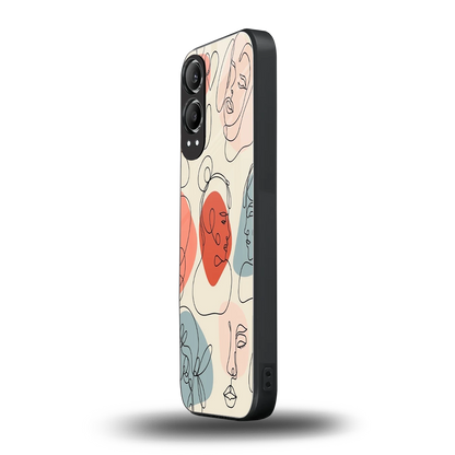Many Faces Yellow oneplus nord ce 4 lite mobile cover | shockproof glass phone case