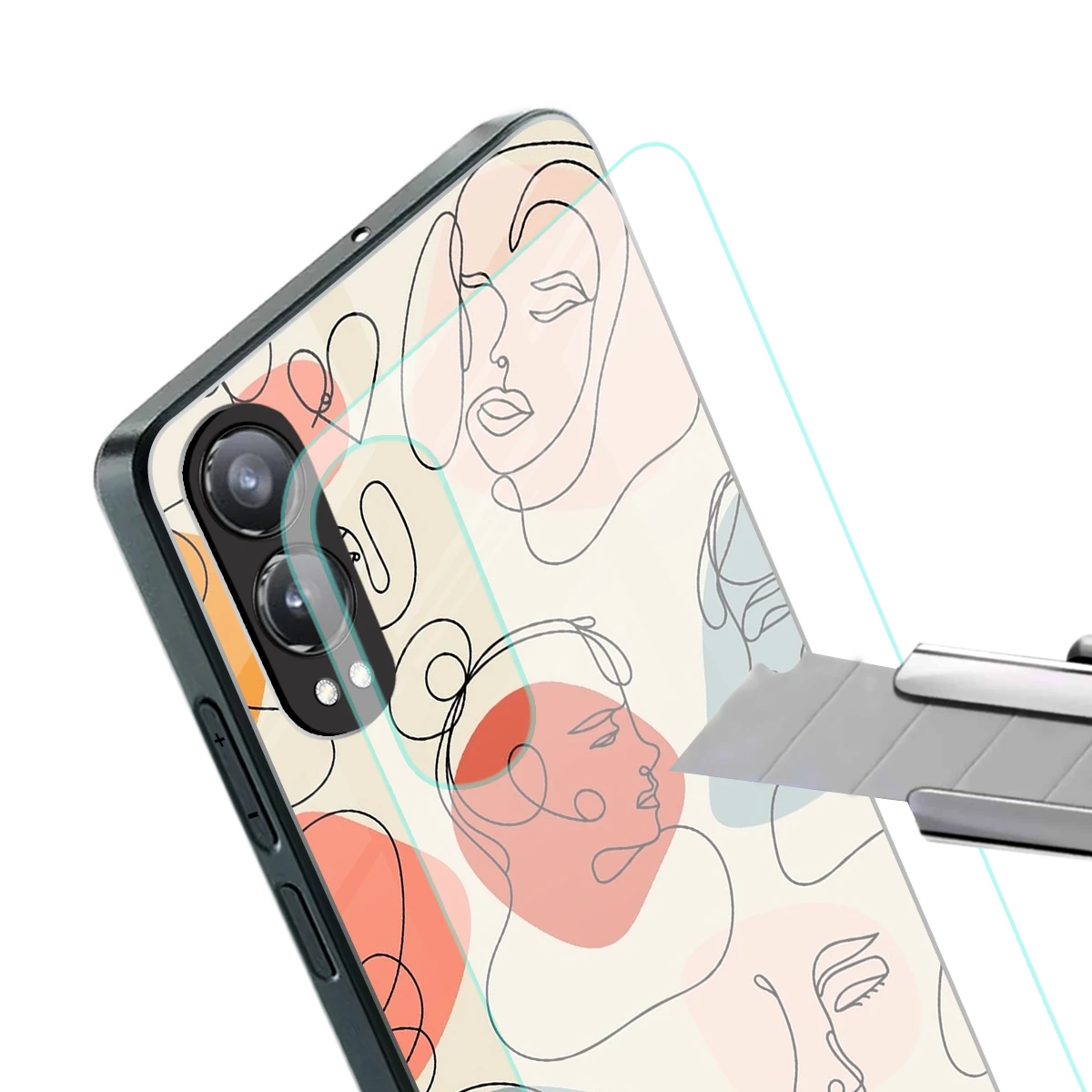 Many Faces Yellow stylish phone case for oneplus nord ce 4 lite | glossy glass and slim fit