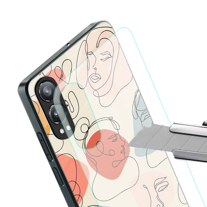 Many Faces Yellow stylish phone case for oneplus nord ce 4 lite | glossy glass and slim fit