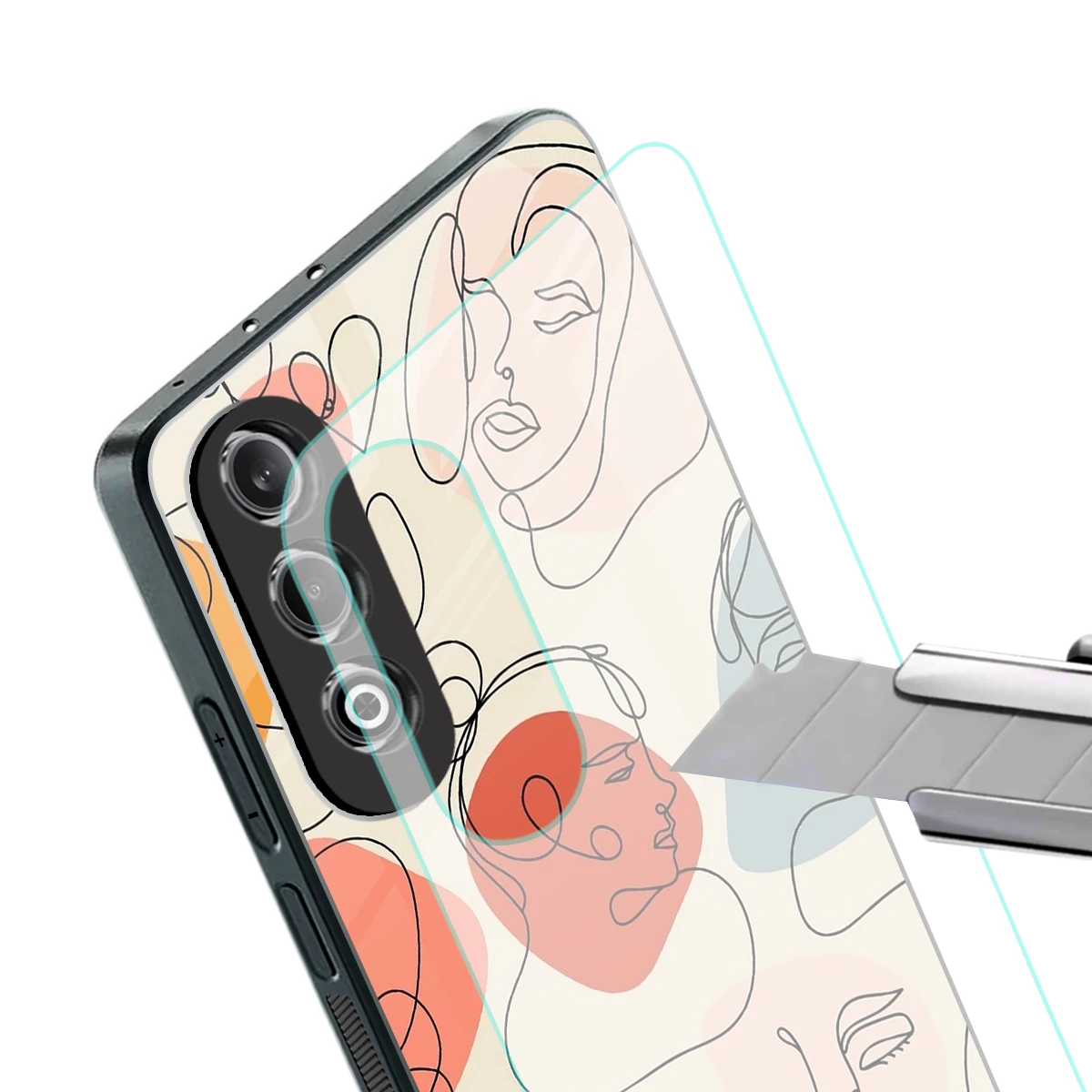 Many Faces Yellow stylish phone case for oneplus nord ce 4 | glossy glass and slim fit