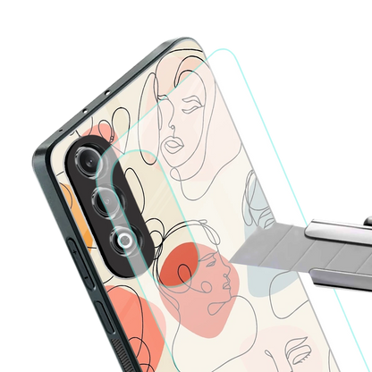 Many Faces Yellow stylish phone case for oneplus nord ce 4 | glossy glass and slim fit