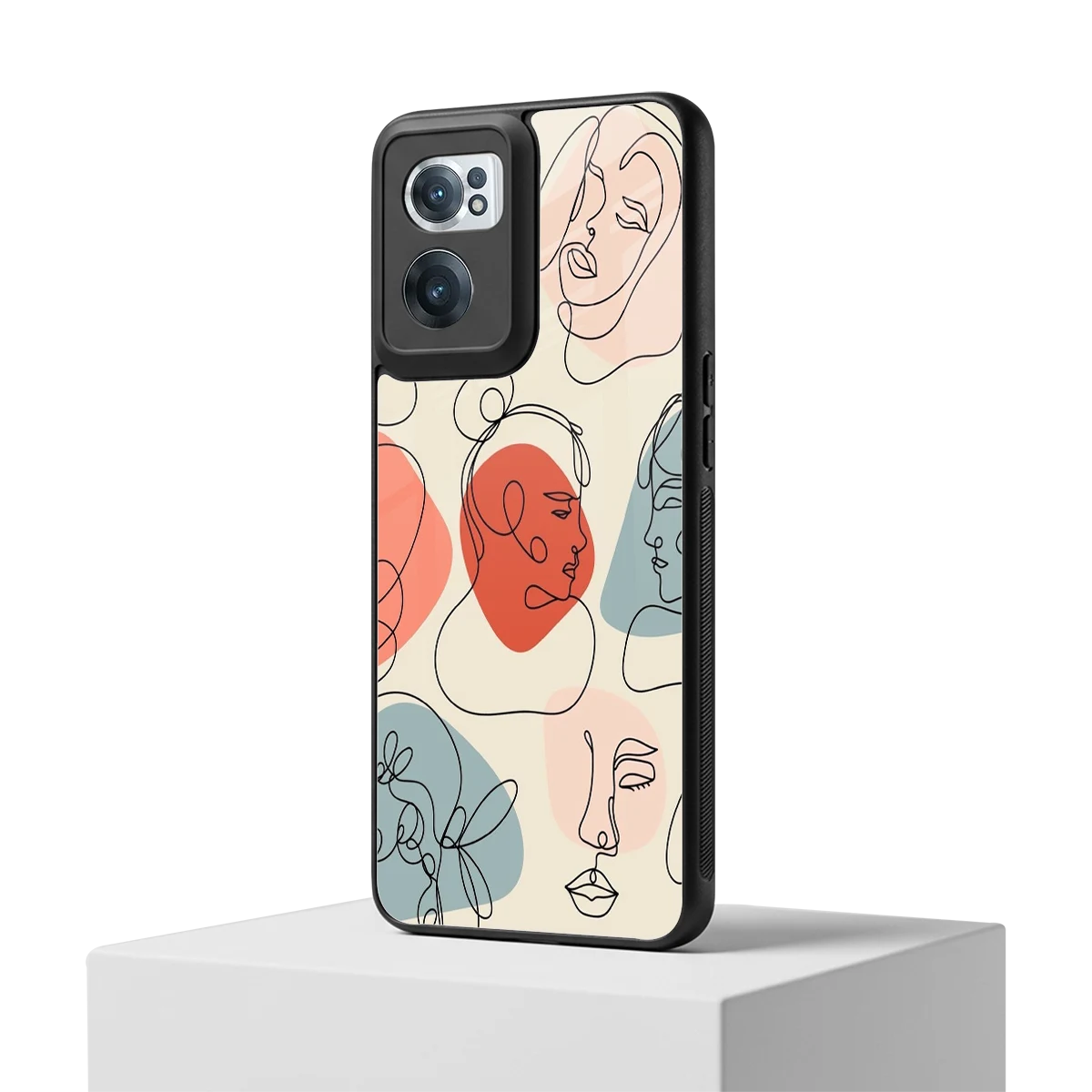 Many Faces Yellow oneplus nord ce 2 mobile cover | shockproof glass phone case