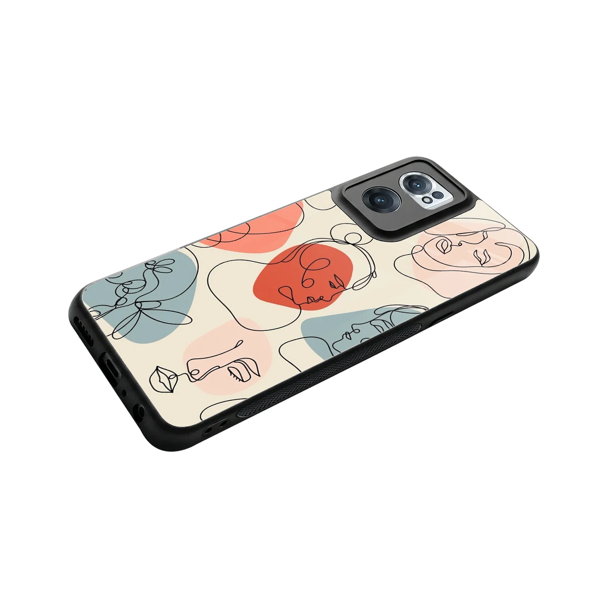 Many Faces Yellow stylish phone case for oneplus nord ce 2 | glossy glass and slim fit