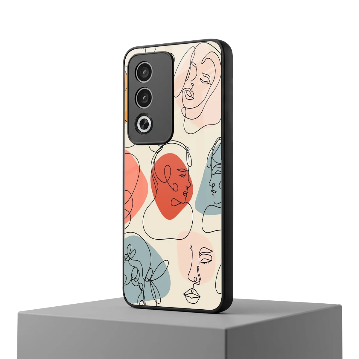 Many Faces Yellow oppo a3 pro mobile cover | shockproof glass phone case