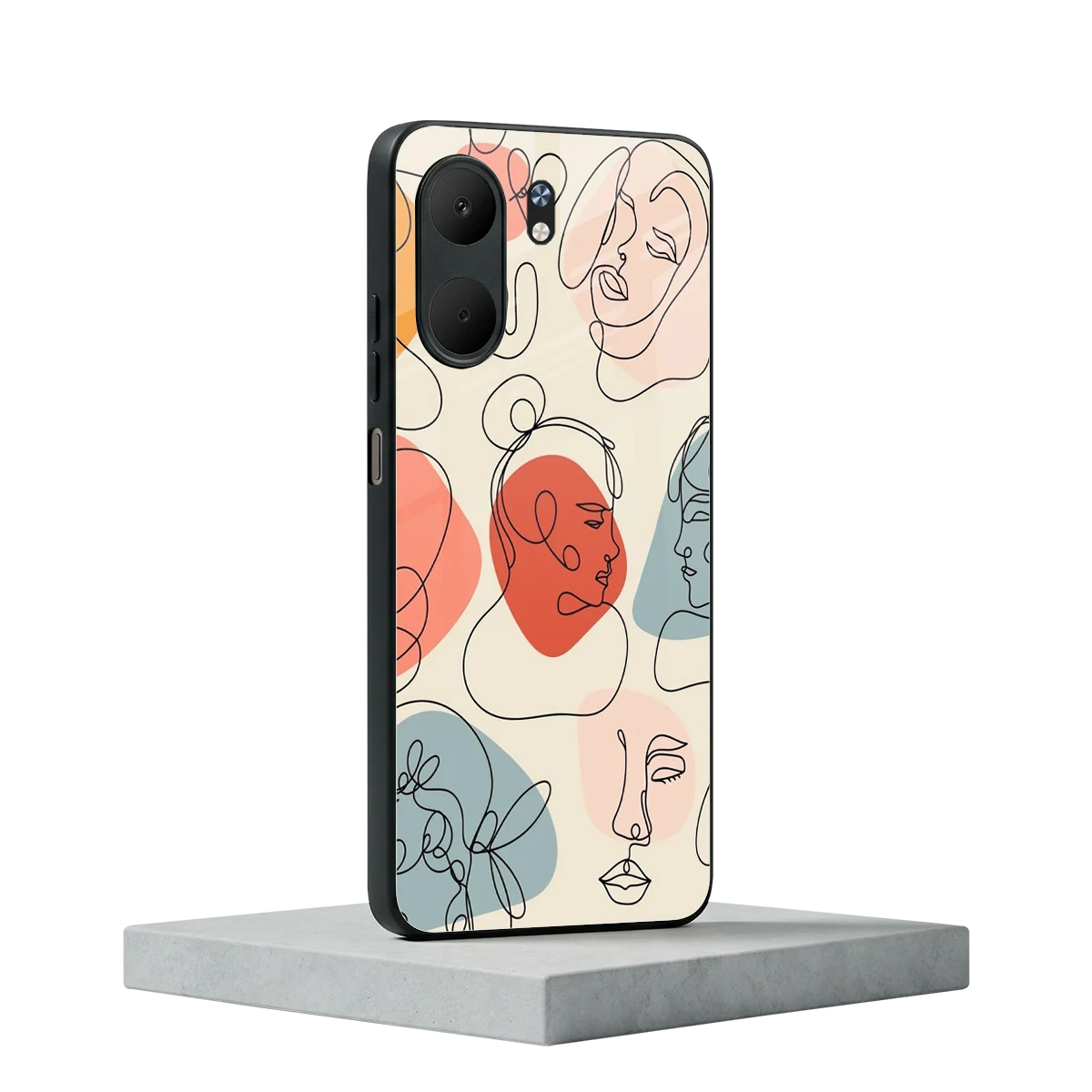 Many Faces Yellow oppo a5x 5g mobile cover | shockproof glass phone case