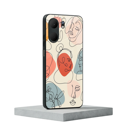 Many Faces Yellow oppo a5x 5g mobile cover | shockproof glass phone case