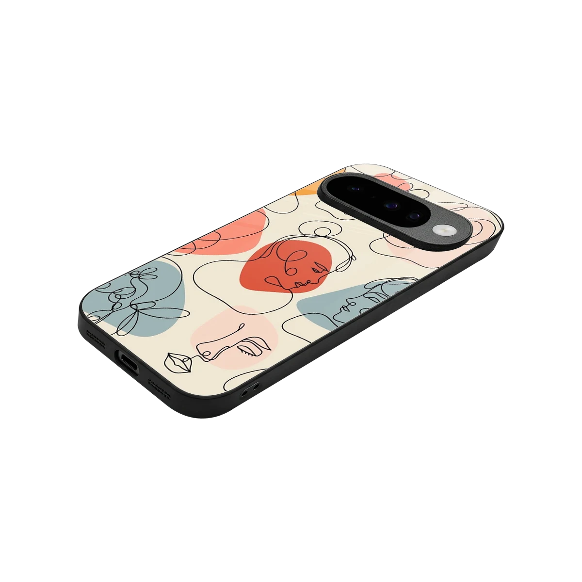 Many Faces Yellow stylish phone case for google pixel 10 | glossy glass and slim fit