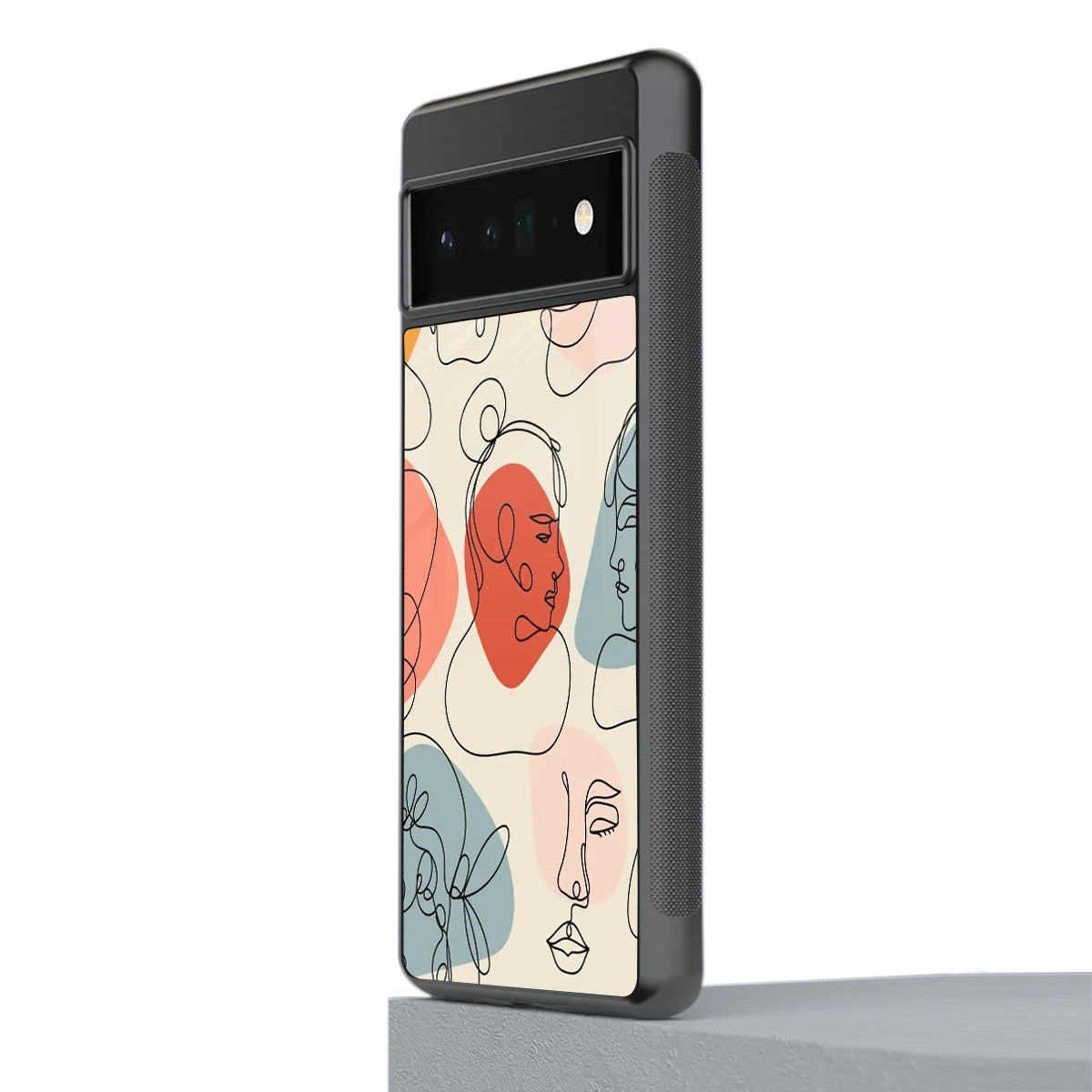 Many Faces Yellow stylish phone case for google pixel 6 pro | glossy glass and slim fit