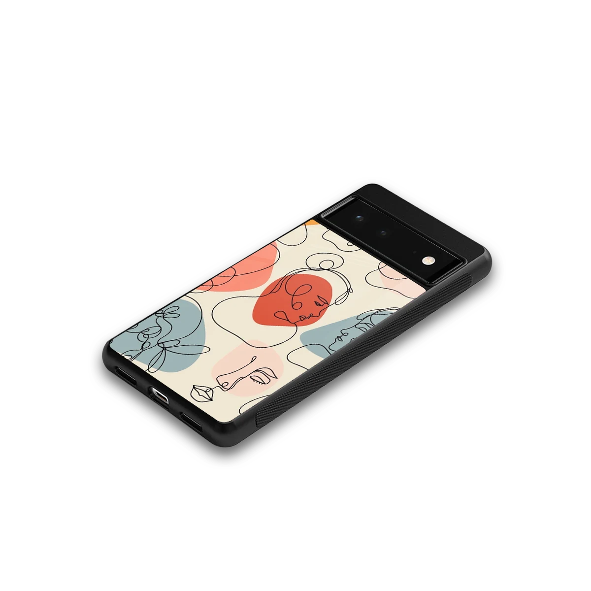 Many Faces Yellow google pixel 6a mobile cover | shockproof glass phone case