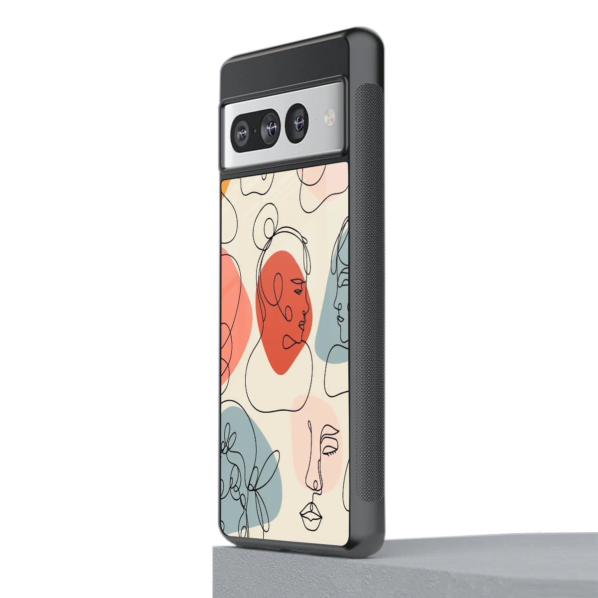 Many Faces Yellow stylish phone case for google pixel 7 pro | glossy glass and slim fit