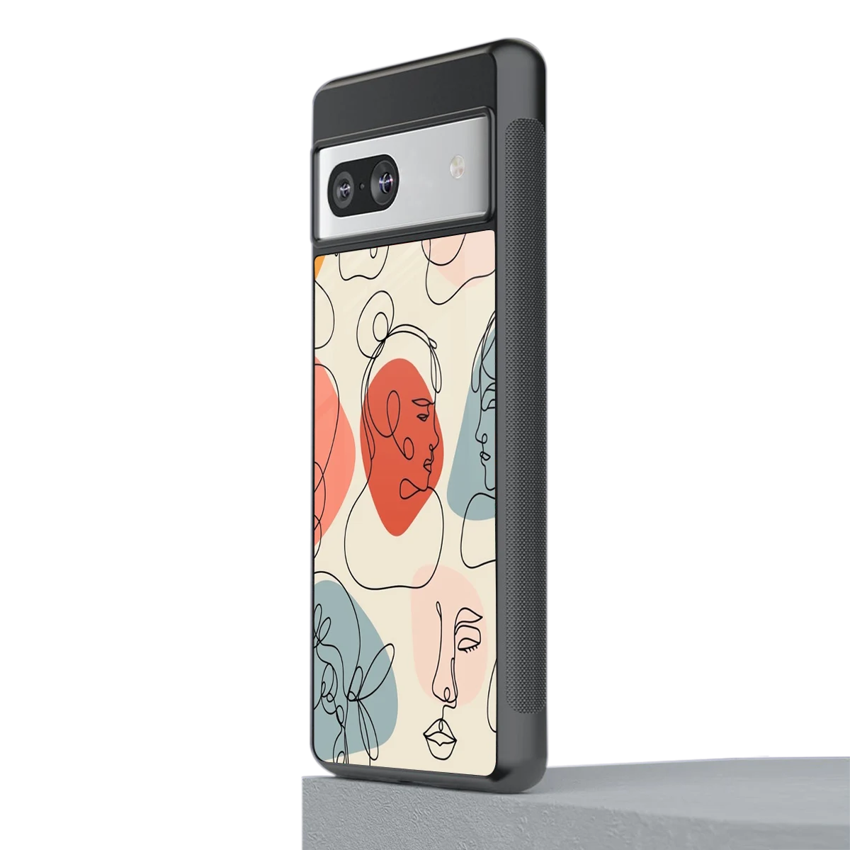 Many Faces Yellow stylish phone case for google pixel 7 | glossy glass and slim fit