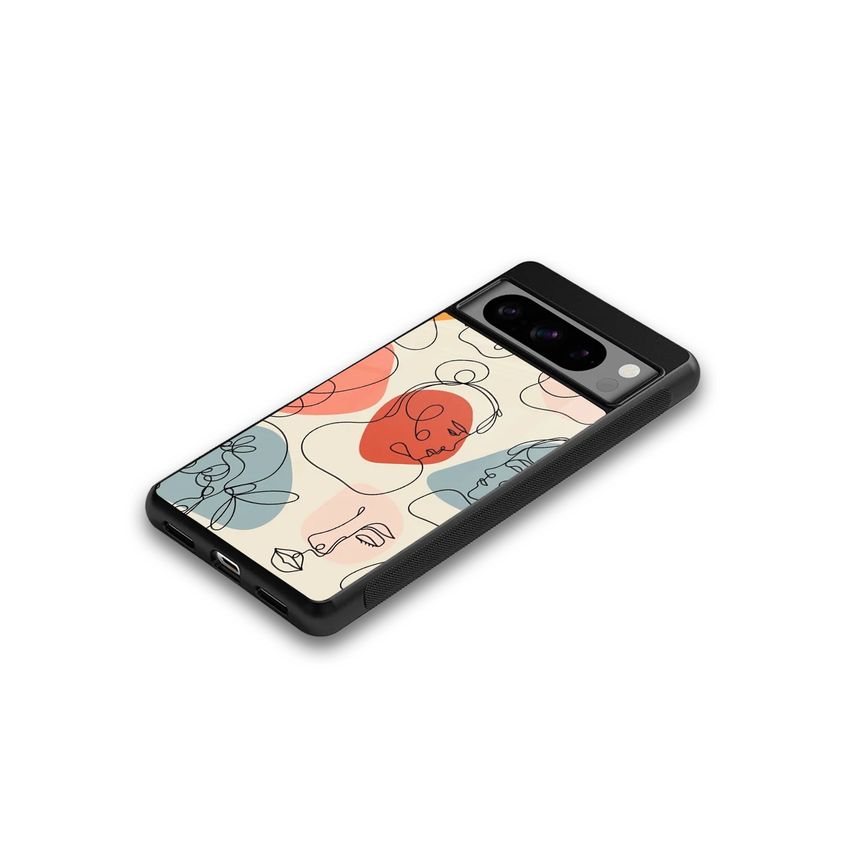 Many Faces Yellow google pixel 8 pro mobile cover | shockproof glass phone case