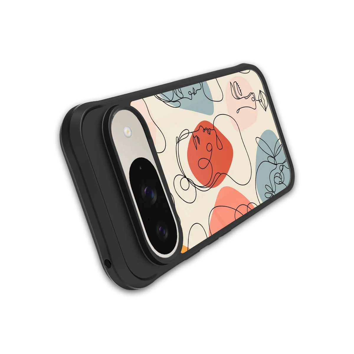 Many Faces Yellow stylish phone case for google pixel 9 | glossy glass and slim fit