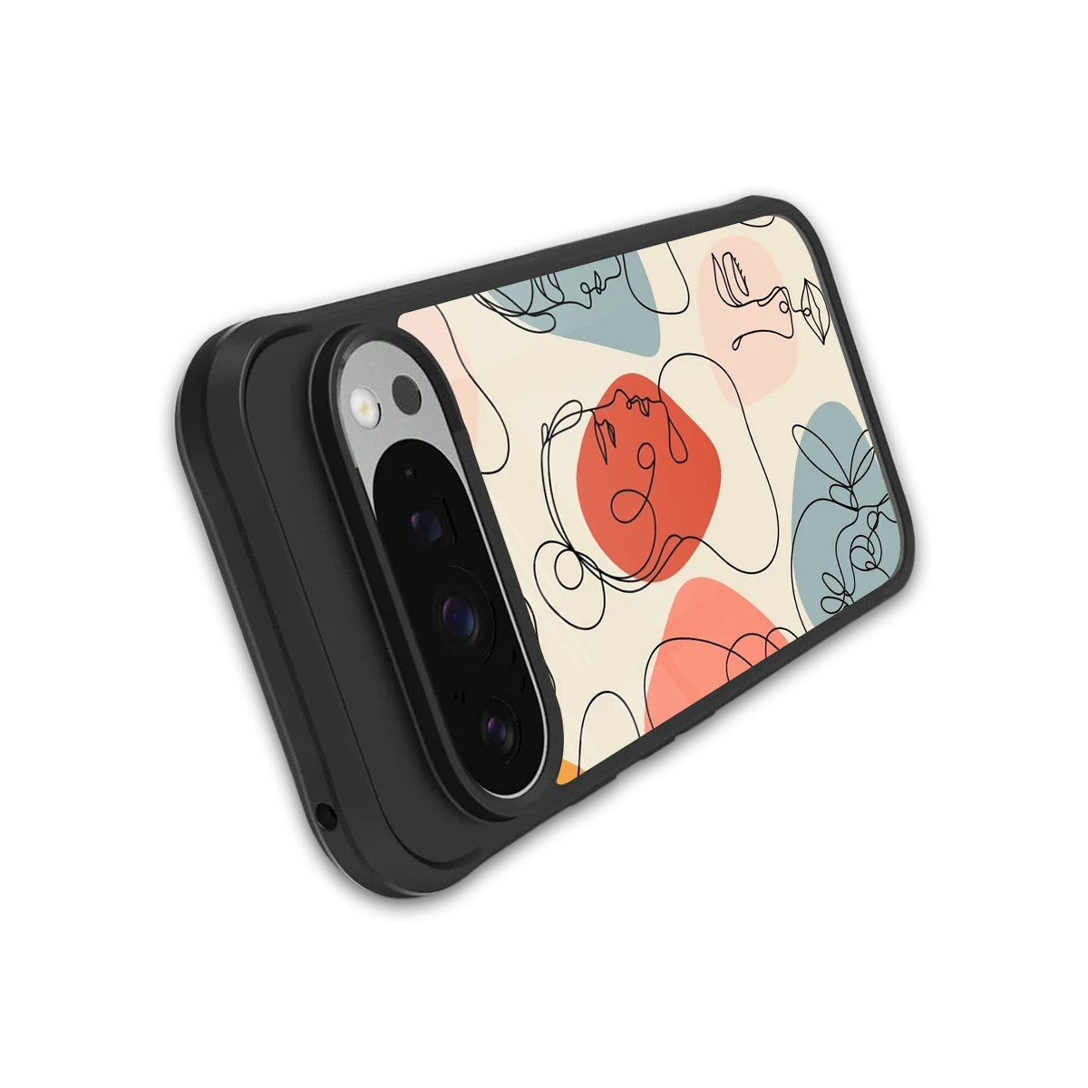 Many Faces Yellow stylish phone case for google pixel 9 pro | glossy glass and slim fit