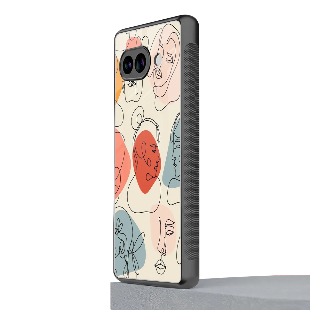 Many Faces Yellow google pixel 10a mobile cover | shockproof glass phone case