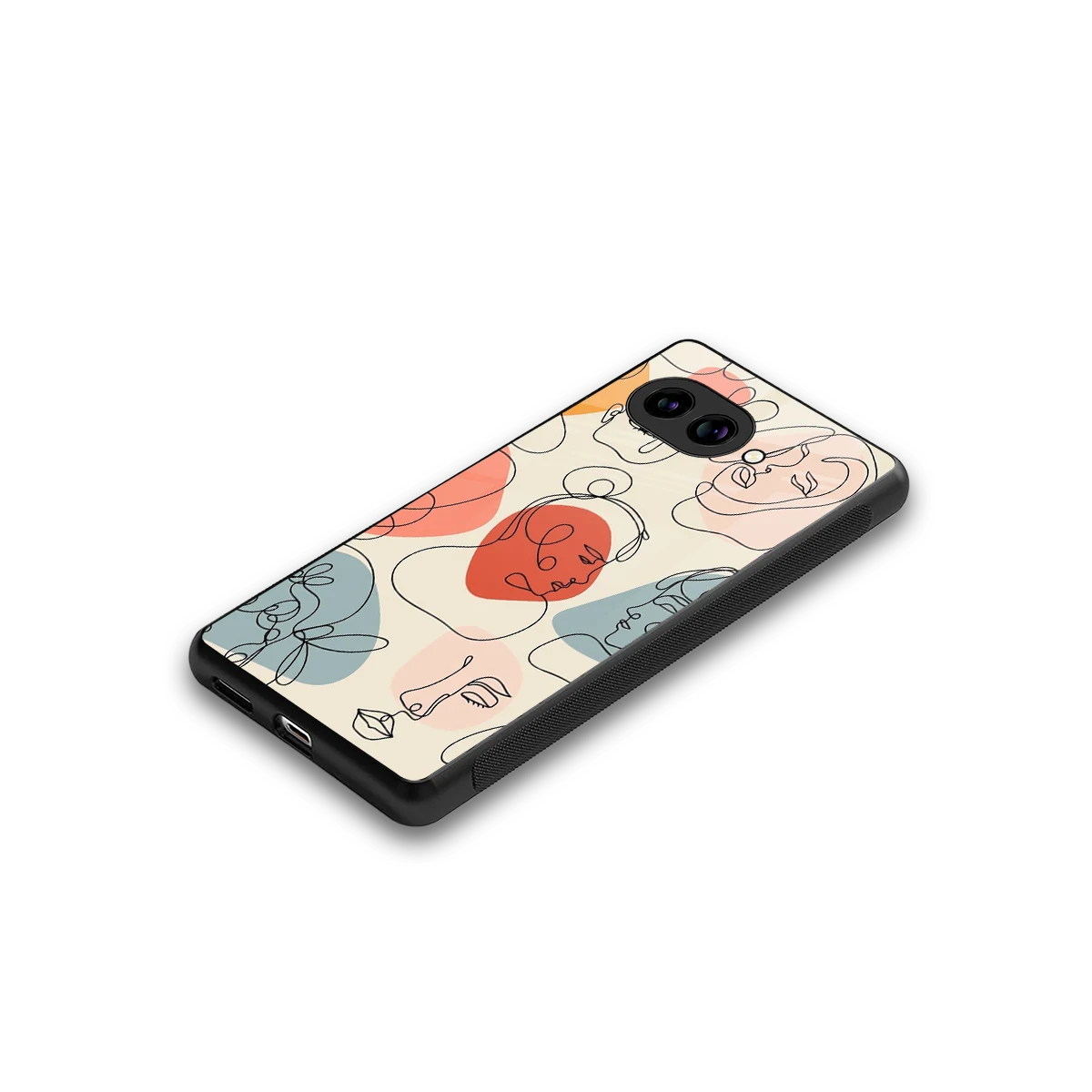 Many Faces Yellow stylish phone case for google pixel 10a | glossy glass and slim fit