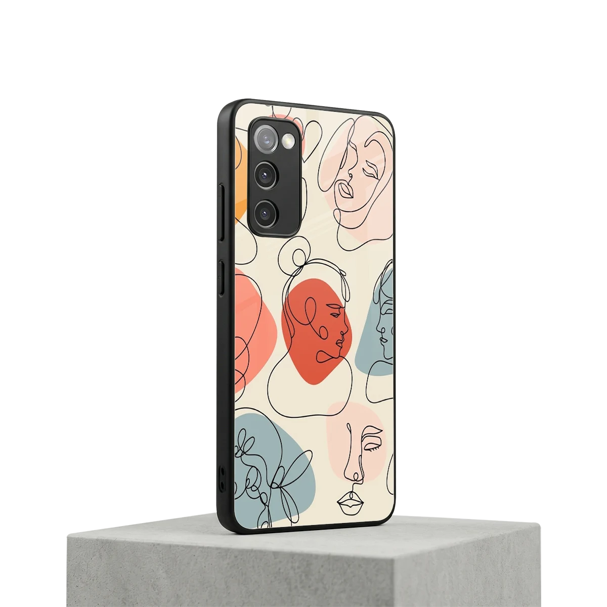 Many Faces Yellow samsung galaxy s20 fe mobile cover | shockproof glass phone case