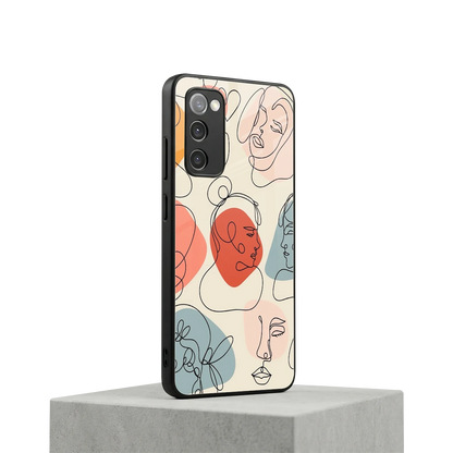 Many Faces Yellow samsung galaxy s20 fe mobile cover | shockproof glass phone case