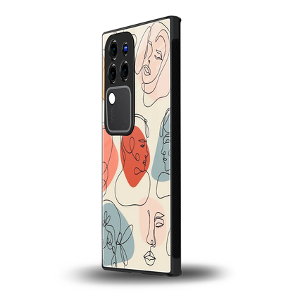 Many Faces Yellowvivo v30 pro mobile cover | shockproof glass phone case