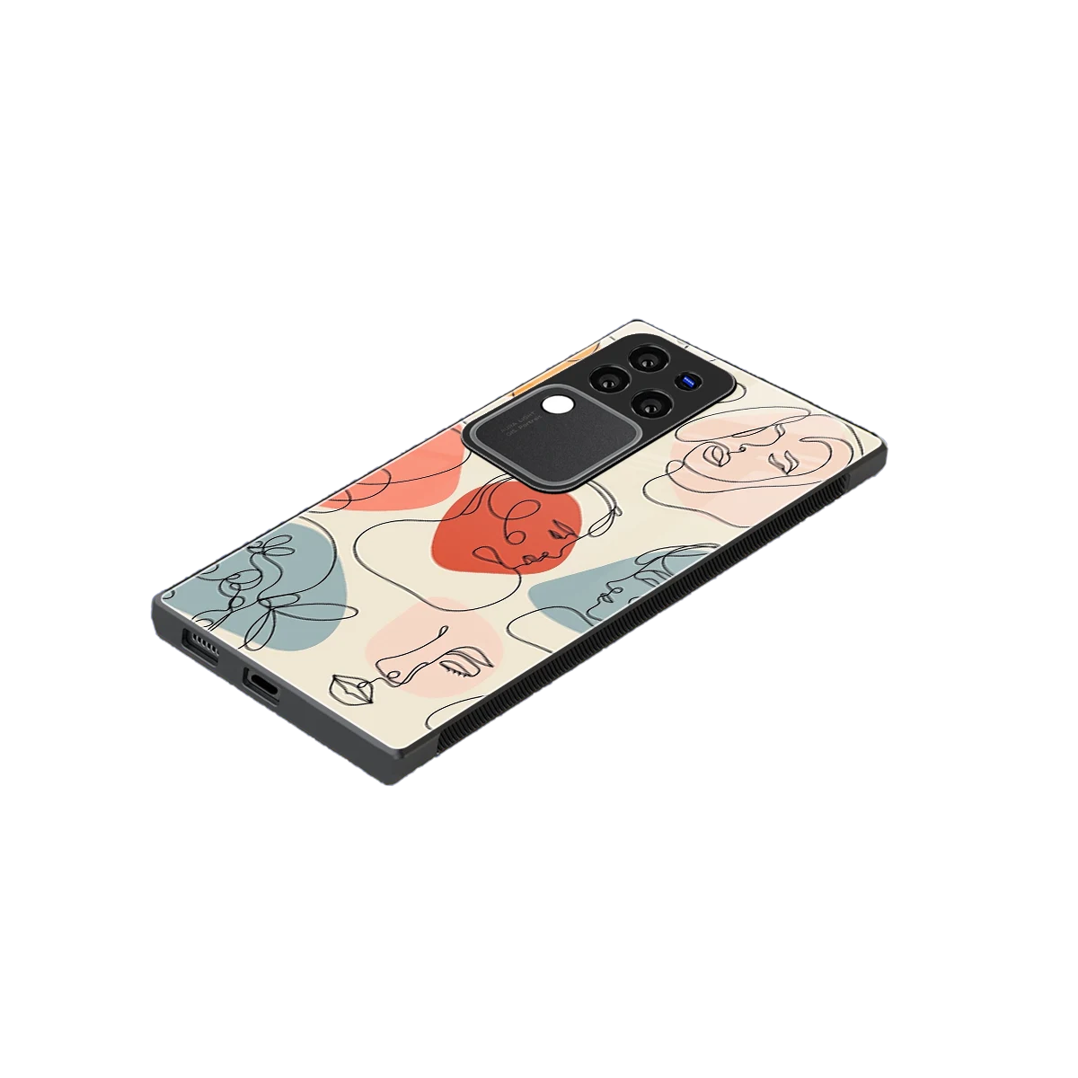 Many Faces Yellow stylish phone case forvivo v30 pro | glossy glass and slim fit