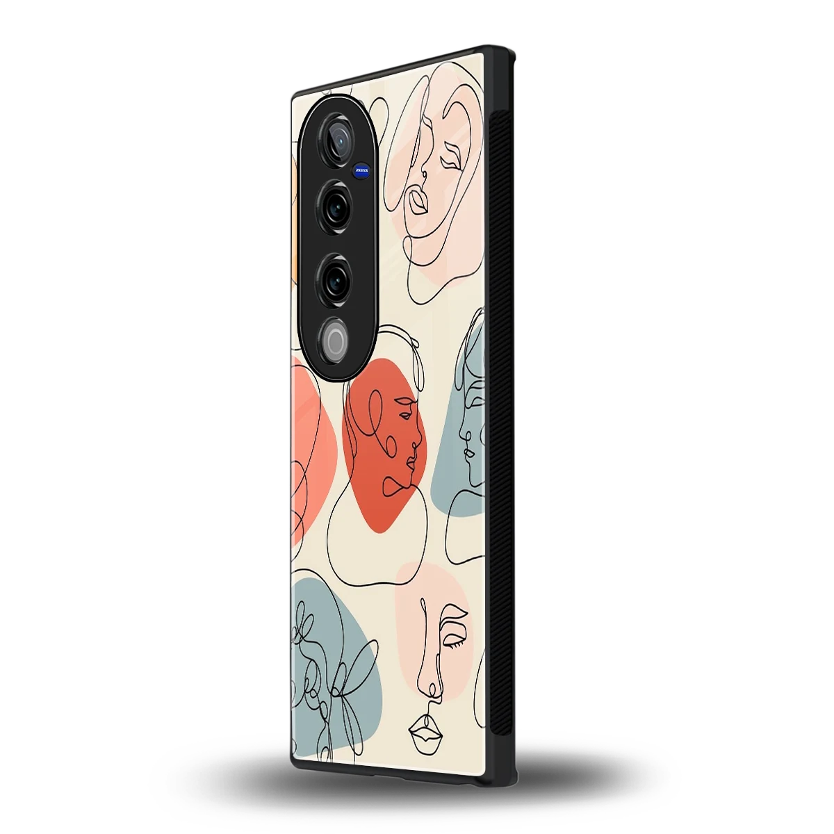 Many Faces Yellow vivo v40 pro mobile cover | shockproof glass phone case