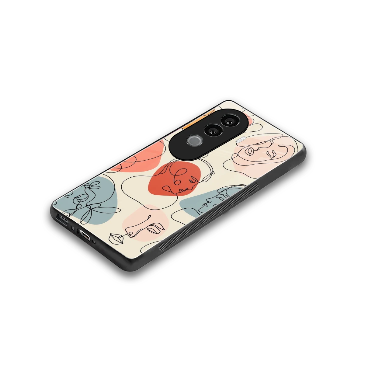 Many Faces Yellow stylish phone case for vivo v40e | glossy glass and slim fit