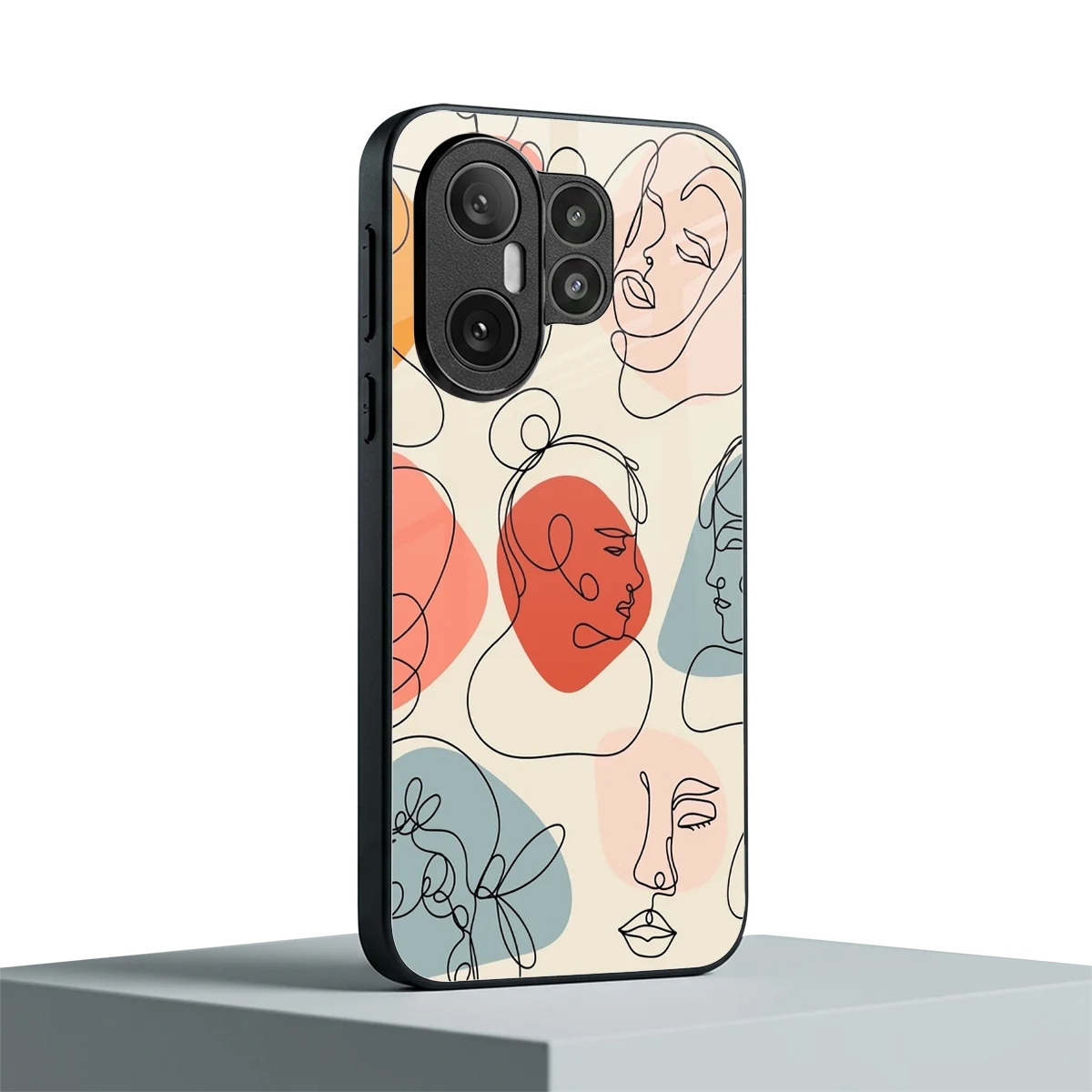 Many Faces Yellow vivo x200 fe mobile cover | shockproof glass phone case