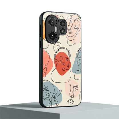 Many Faces Yellow vivo x200 fe mobile cover | shockproof glass phone case