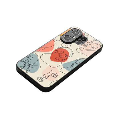 Many Faces Yellow stylish phone case for vivo x200 fe | glossy glass and slim fit