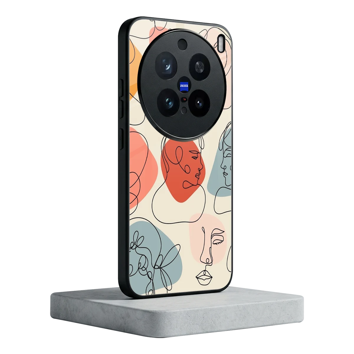 Many Faces Yellow vivo x200 pro mobile cover | shockproof glass phone case