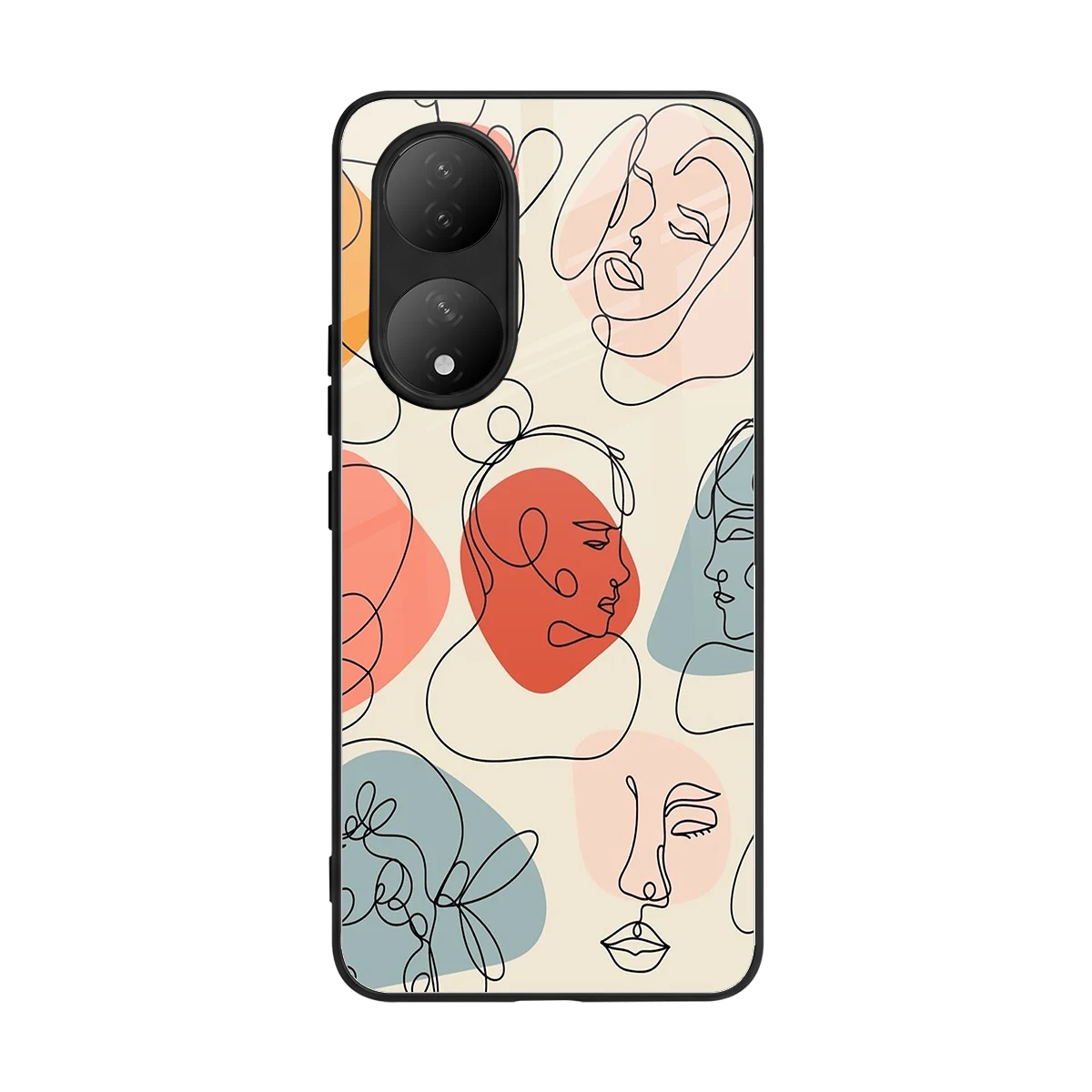 Many Faces Yellow back phone cover | glass case for Vivo-y100