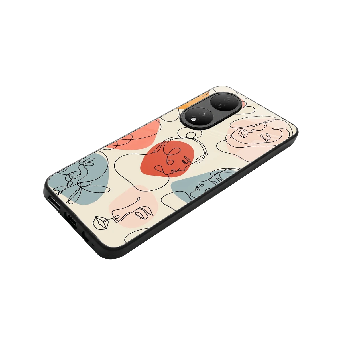 Many Faces Yellow stylish phone case for Vivo-y100 | glossy glass and slim fit