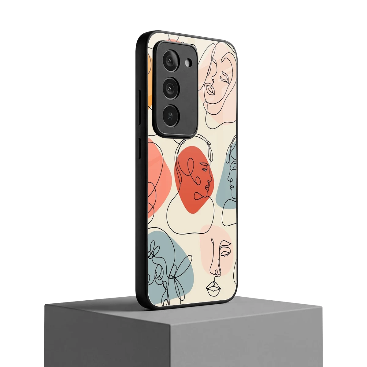 Many Faces Yellow redmi 15 5g mobile cover | shockproof glass phone case
